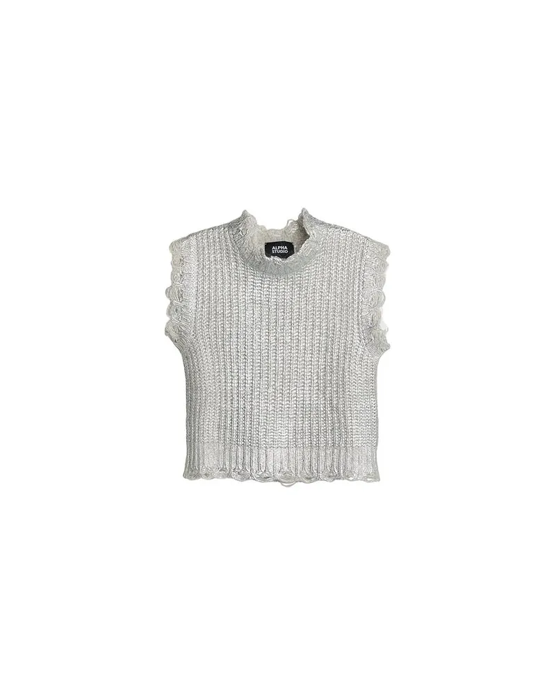 Alpha Studio STRICKWAREN - Pulloverauf YOOX.COM Silber