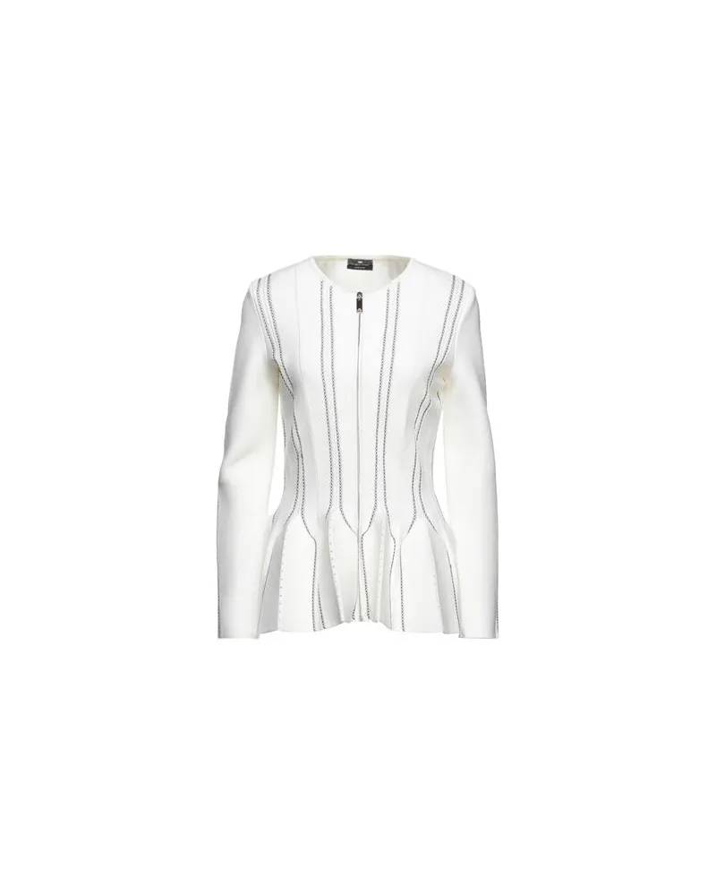 Elisabetta Franchi STRICKWAREN - Strickjackenauf YOOX.COM Elfenbein