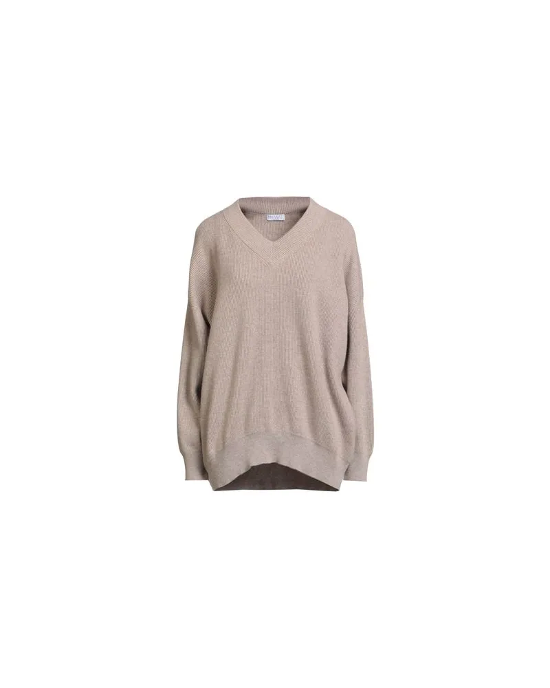 Brunello Cucinelli CASHMERE - STRICKWAREN - Pulloverauf YOOX.COM Beige