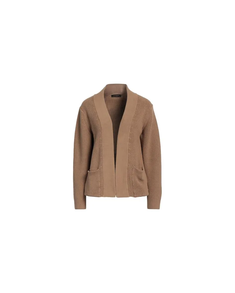 ARAGONA STRICKWAREN - Strickjackenauf YOOX.COM Kamel