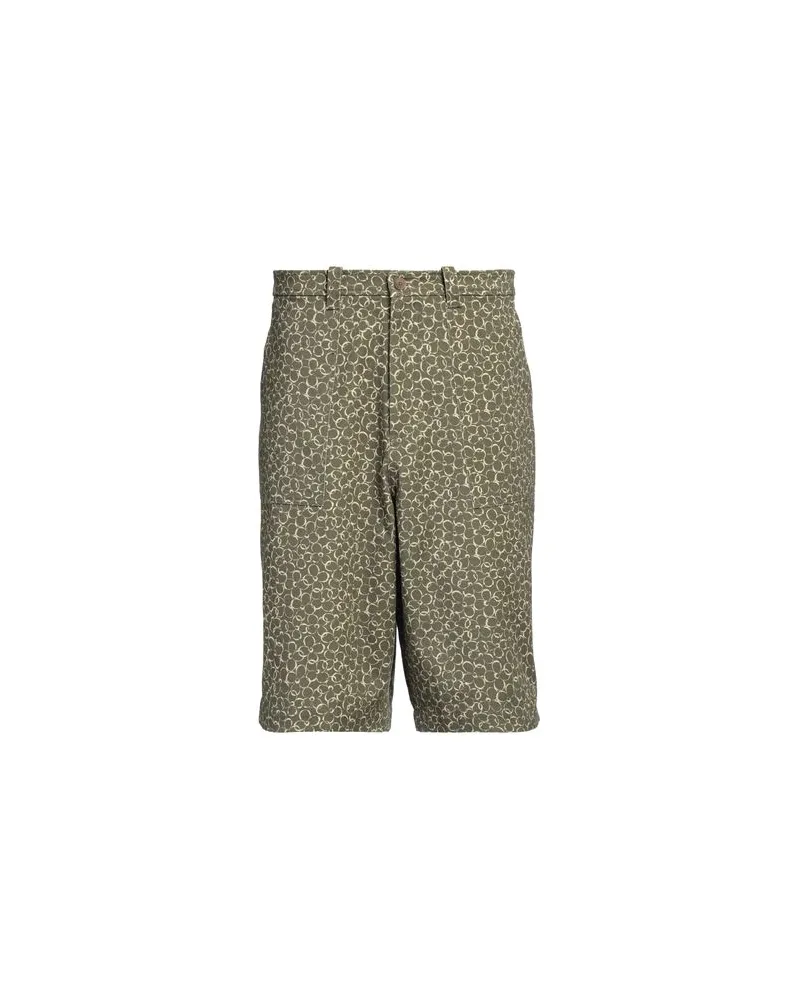 Kitsuné HOSEN & RÖCKE - Jeansshortsauf YOOX.COM Militärgrün