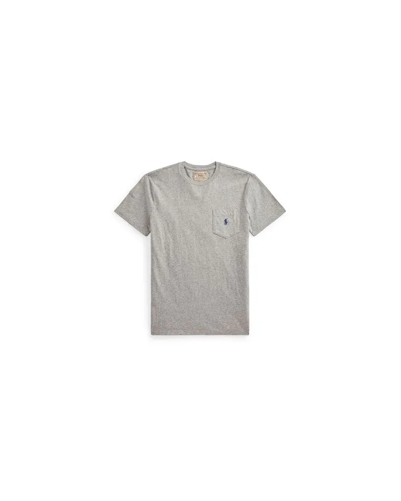 Ralph Lauren CUSTOM SLIM FIT POCKET T-SHIRT   - TOPS - T-shirtsauf YOOX.COM Grau