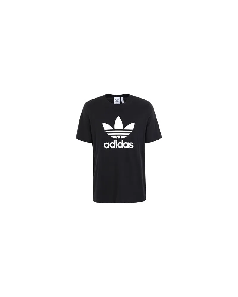 adidas TREFOIL T-SHIRT  - TOPS - T-shirtsauf YOOX.COM Schwarz