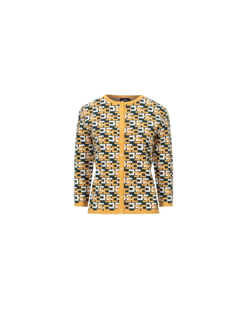 Elisabetta Franchi STRICKWAREN - Strickjackenauf YOOX.COM Ringelblume