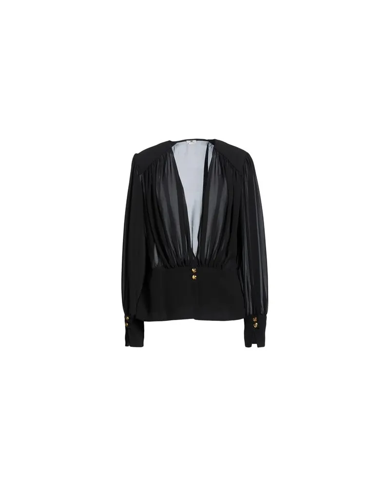 Elisabetta Franchi TOPS - Hemdenauf YOOX.COM Schwarz