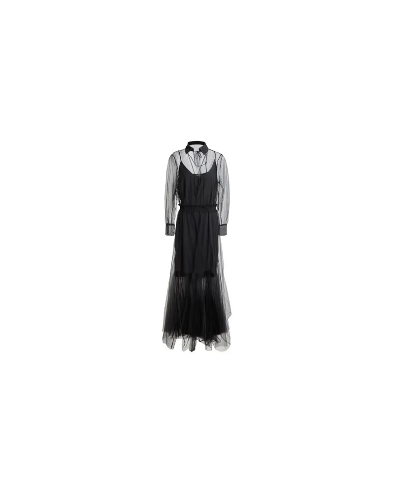 Actitude by Twinset KLEIDER - Maxi-Kleiderauf YOOX.COM Schwarz