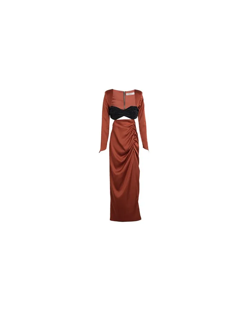 NINEMINUTES KLEIDER - Maxi-Kleiderauf YOOX.COM Lederfarben