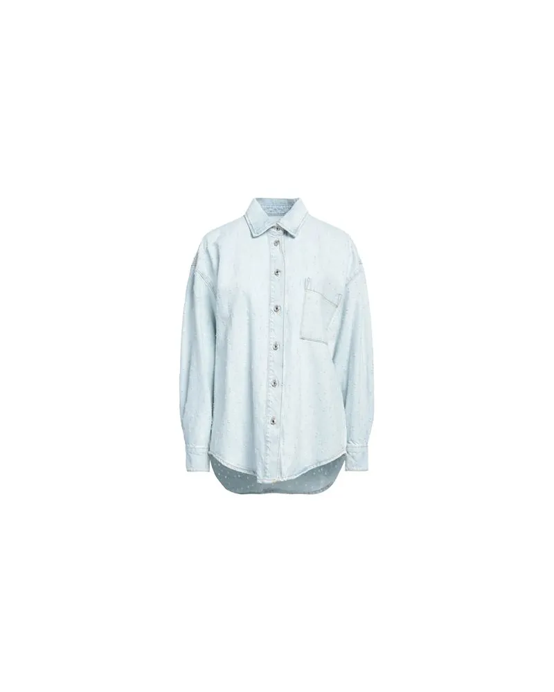 MSGM TOPS - Jeanshemdenauf YOOX.COM Blau