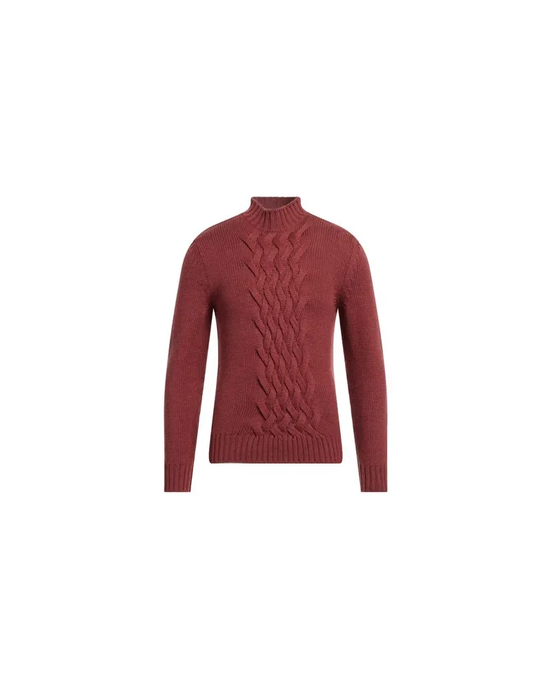 Eleventy STRICKWAREN - Rollkragenpulloverauf YOOX.COM Ziegelrot