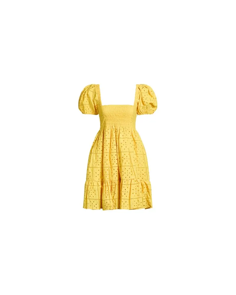 Ganni KLEIDER - Mini-Kleiderauf YOOX.COM Gelb