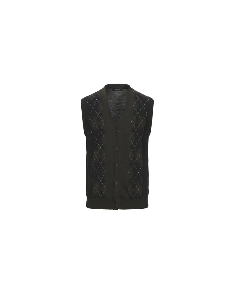 Alpha Studio STRICKWAREN - Strickjackenauf YOOX.COM Militärgrün