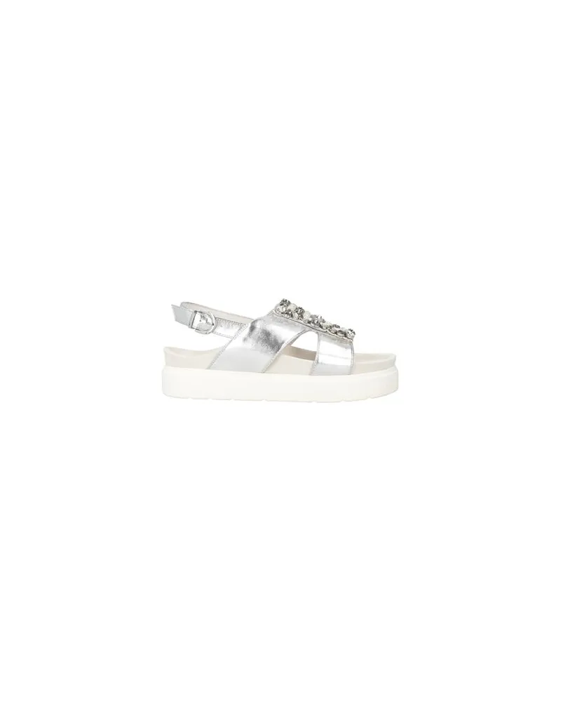 Luciano Barachini SCHUHE - Sandalenauf YOOX.COM Silber