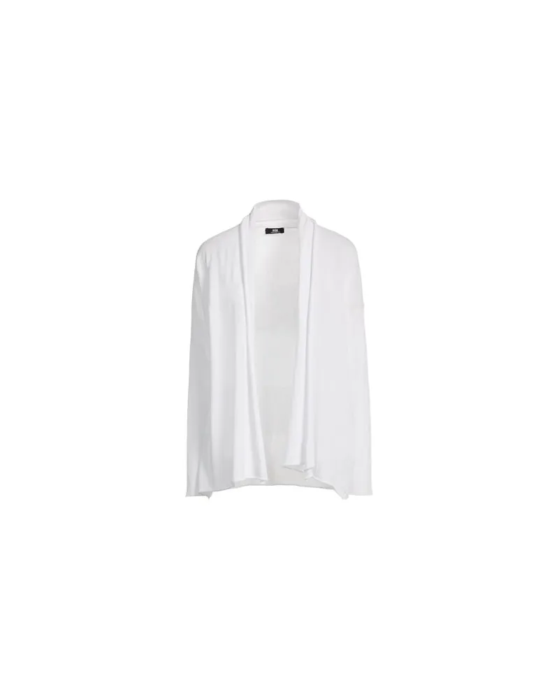 Alpha Studio THE FINE ESSENTIALS - STRICKWAREN - Strickjackenauf YOOX.COM Weiß