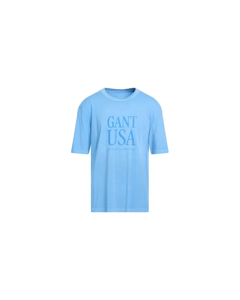 Gant TOPS - T-shirtsauf YOOX.COM Hellblau