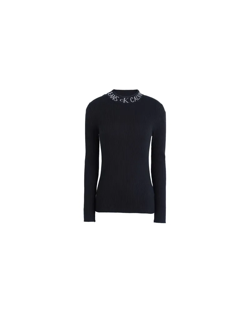Calvin Klein INTARSIA CUT OUT RIB SWEATER - STRICKWAREN - Pulloverauf YOOX.COM Schwarz