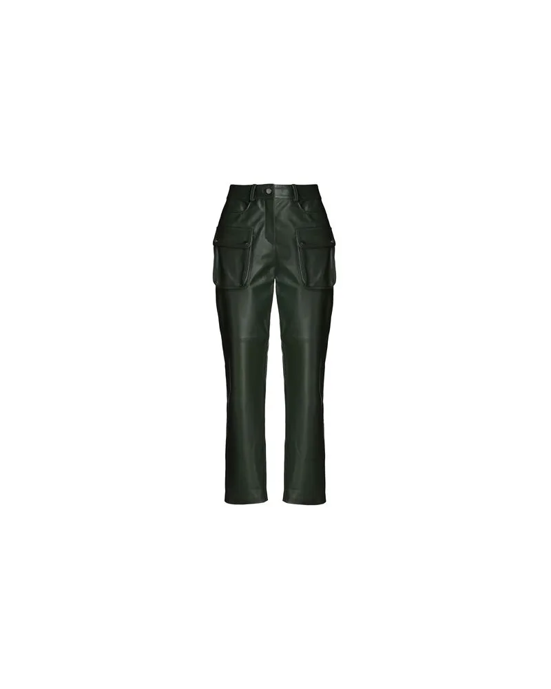 8 by Yoox LEATHER SLIM-FIT CARGO PANTS  - HOSEN & RÖCKE - Hosenauf YOOX.COM Dunkelgrün