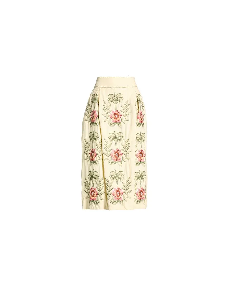 FARM Rio TROPICAL FLOWER EMBROIDERED SAND MAXI SKIRT  - HOSEN & RÖCKE - Midi-Röckeauf YOOX.COM Beige