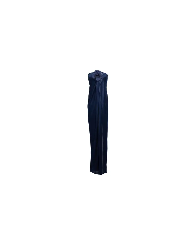 Elisabetta Franchi KLEIDER - Maxi-Kleiderauf YOOX.COM Marineblau