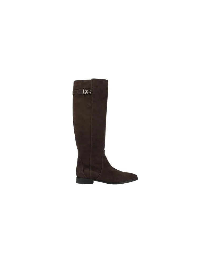 Dolce & Gabbana SCHUHE - Stiefelauf YOOX.COM Dunkelbraun