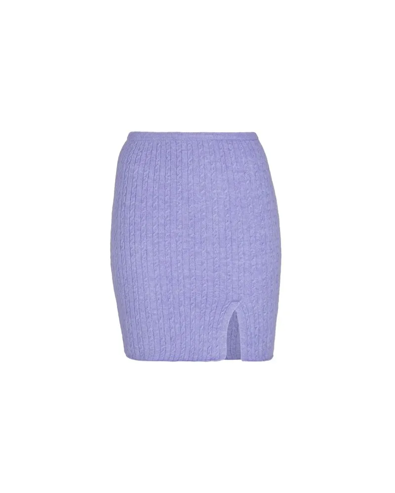 8 by Yoox MOHAIR BLEND CABLE KNIT MINI SKIRT  - HOSEN & RÖCKE - Miniröckeauf YOOX.COM Malve
