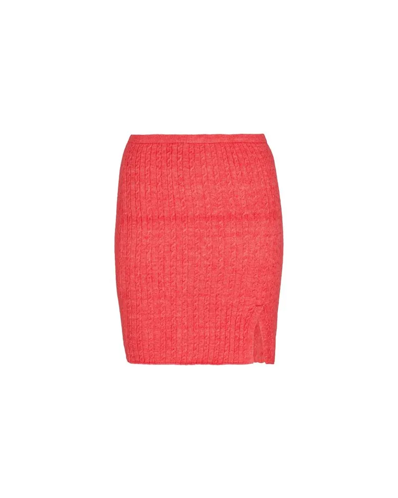 8 by Yoox MOHAIR BLEND CABLE KNIT MINI SKIRT  - HOSEN & RÖCKE - Miniröckeauf YOOX.COM Rot