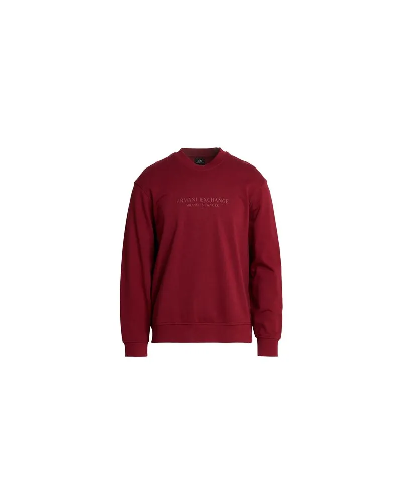 Armani Exchange TOPS - Sweatshirtsauf YOOX.COM Bordeaux