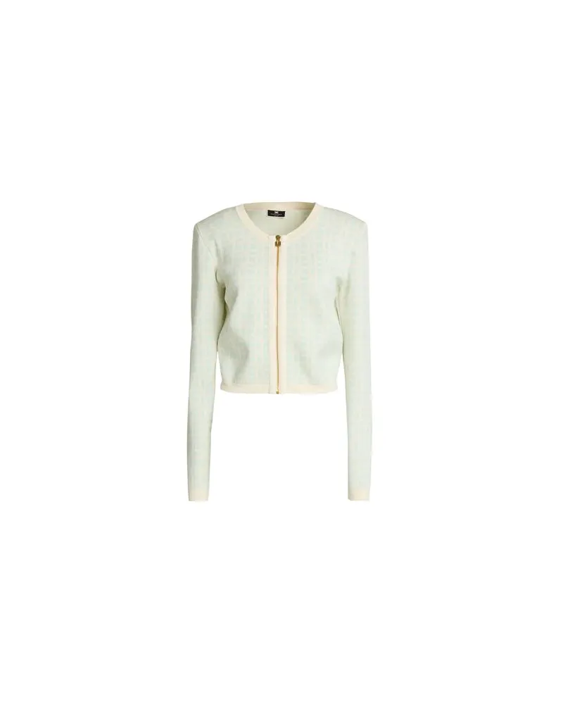 Elisabetta Franchi STRICKWAREN - Strickjackenauf YOOX.COM Elfenbein