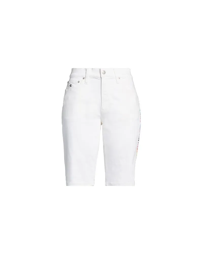 Calvin Klein HOSEN & RÖCKE - Jeansshortsauf YOOX.COM Weiß