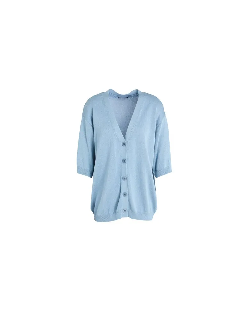 Luisa Cerano STRICKWAREN - Strickjackenauf YOOX.COM Hellblau