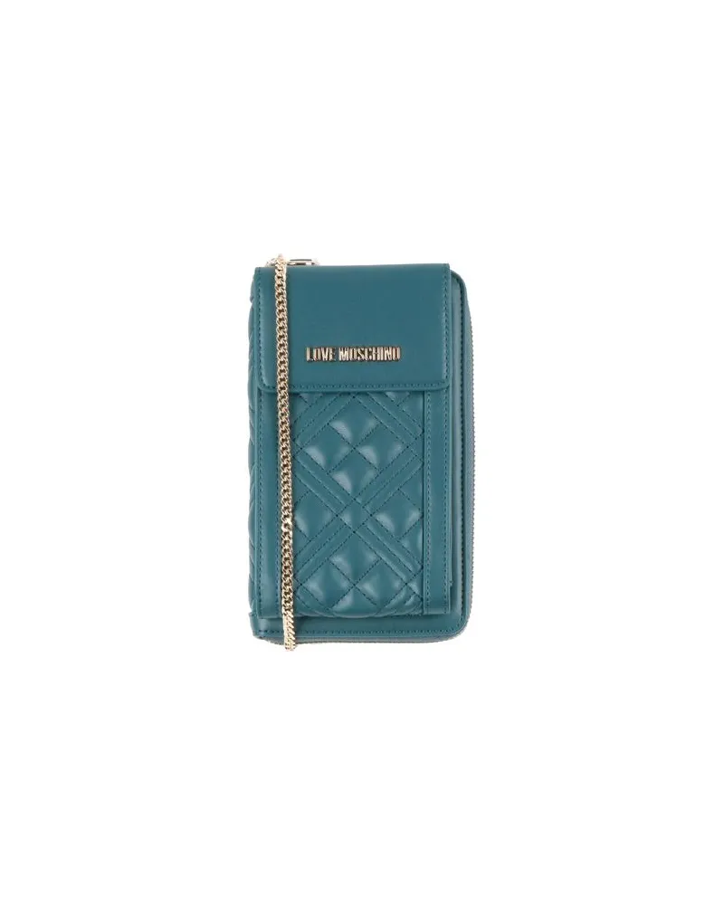 Moschino Kleinlederwaren - Portemonnaies mit Tragriemenauf YOOX.COM Aquamarin