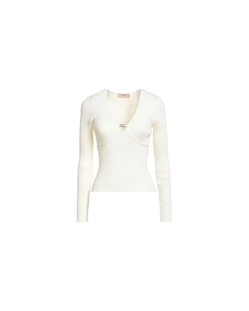 Twin-Set STRICKWAREN - Pulloverauf YOOX.COM Cremeweiß