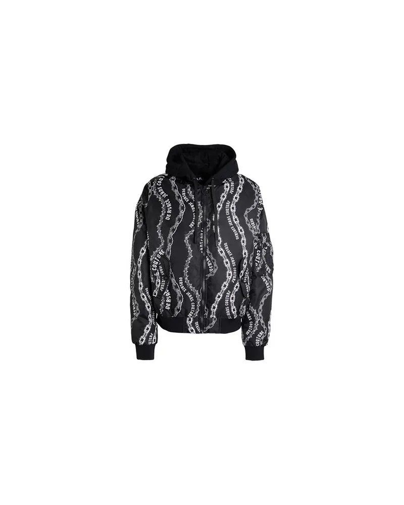 Versace Jeans JACKEN & MÄNTEL - Pufferjacken & Daunenjackenauf YOOX.COM Schwarz