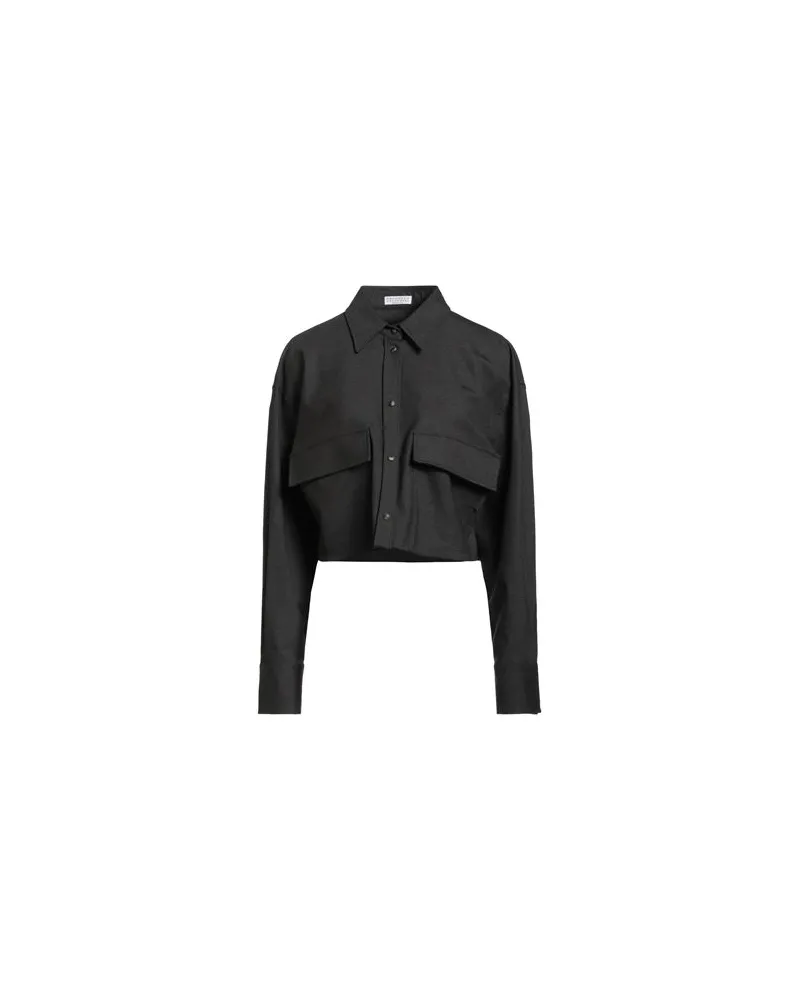 Brunello Cucinelli TOPS - Hemdenauf YOOX.COM Braungrau