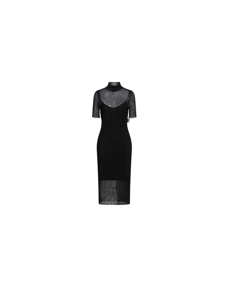 Versace Jeans KLEIDER - Midi-Kleiderauf YOOX.COM Schwarz