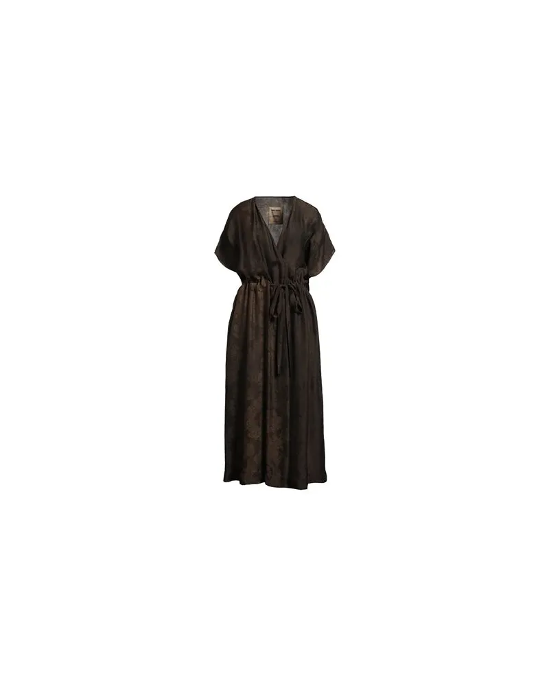 Uma Wang KLEIDER - Maxi-Kleiderauf YOOX.COM Dunkelbraun