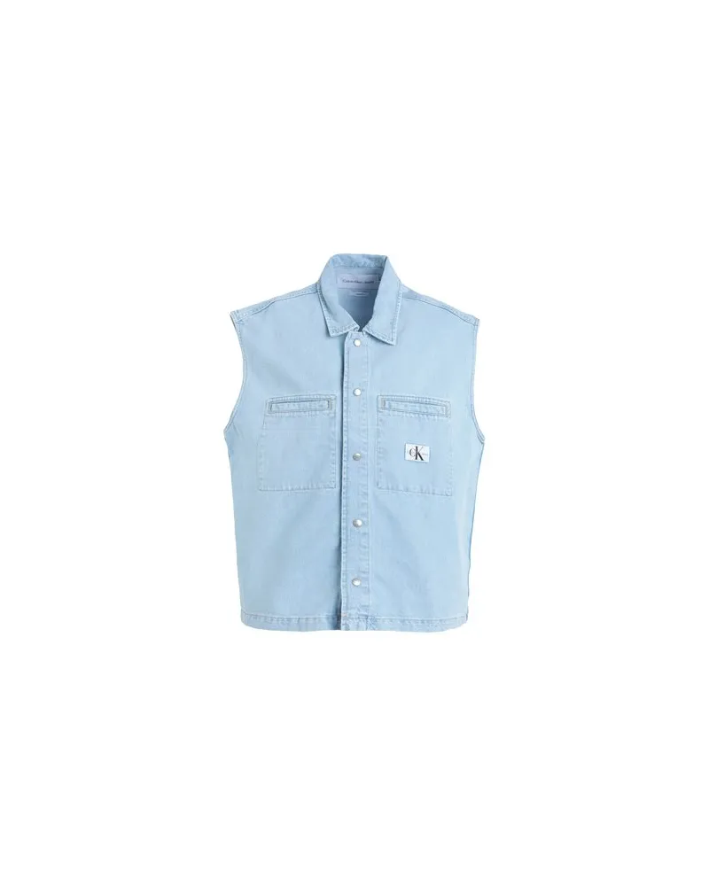 Calvin Klein TOPS - Jeanshemdenauf YOOX.COM Blau