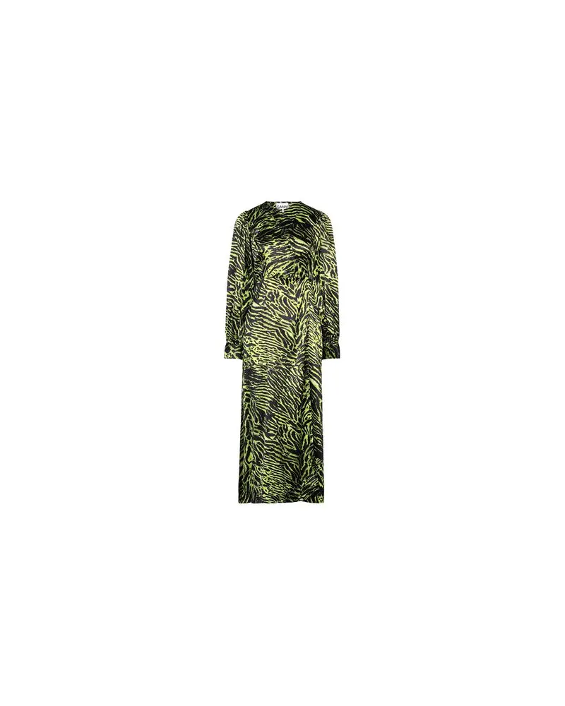 Ganni KLEIDER - Maxi-Kleiderauf YOOX.COM Limettengrün