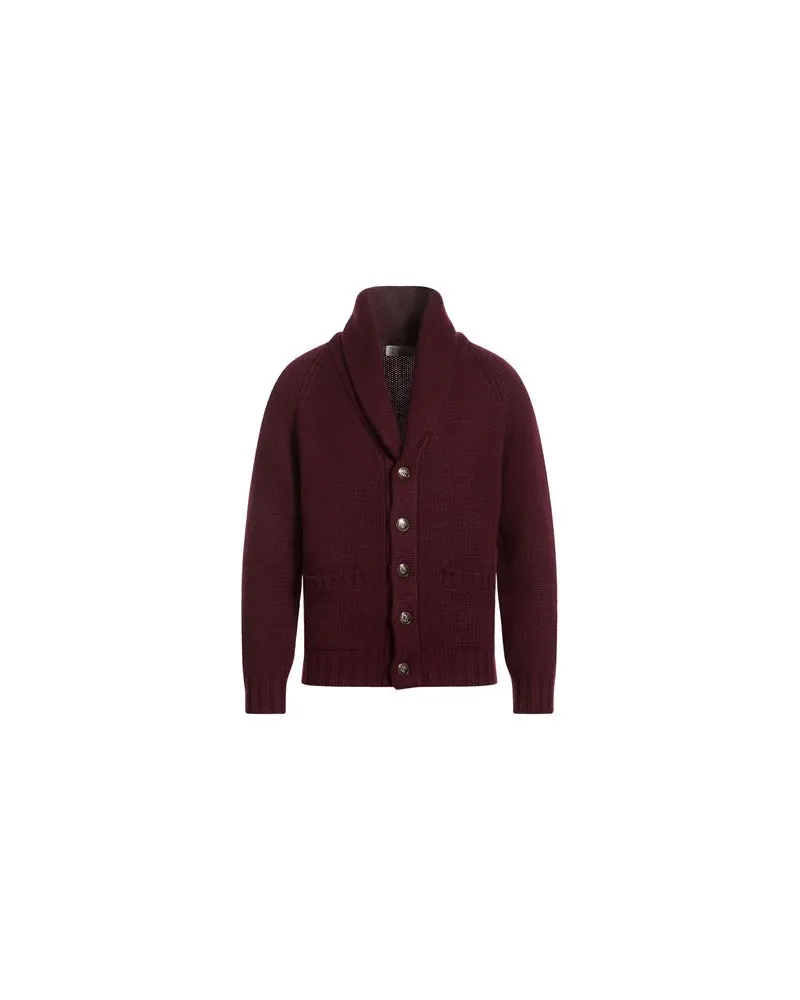 Brunello Cucinelli STRICKWAREN - Strickjackenauf YOOX.COM Bordeaux