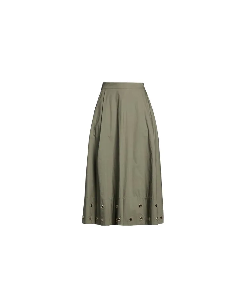 Icona By Kaos HOSEN & RÖCKE - Midi-Röckeauf YOOX.COM Militärgrün