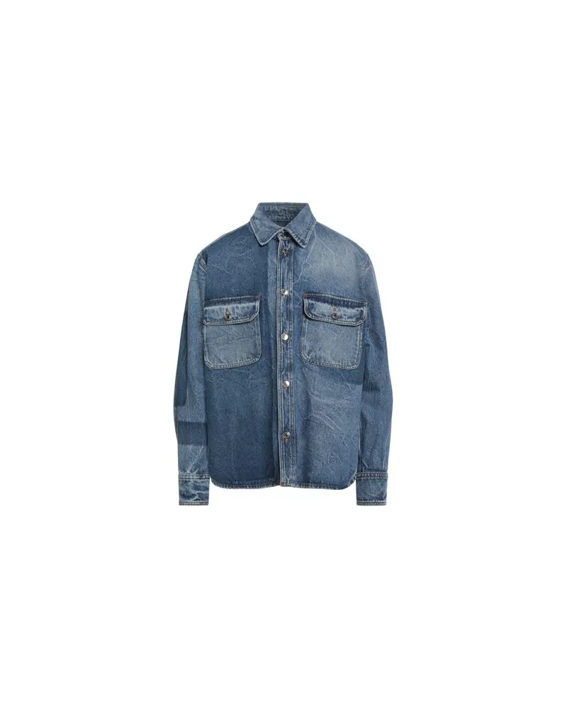 MSGM TOPS - Jeanshemdenauf YOOX.COM Blau