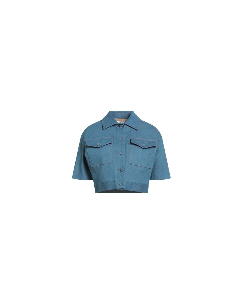 Paul & Joe JACKEN & MÄNTEL - Jeansjacken/Mäntelauf YOOX.COM Blau