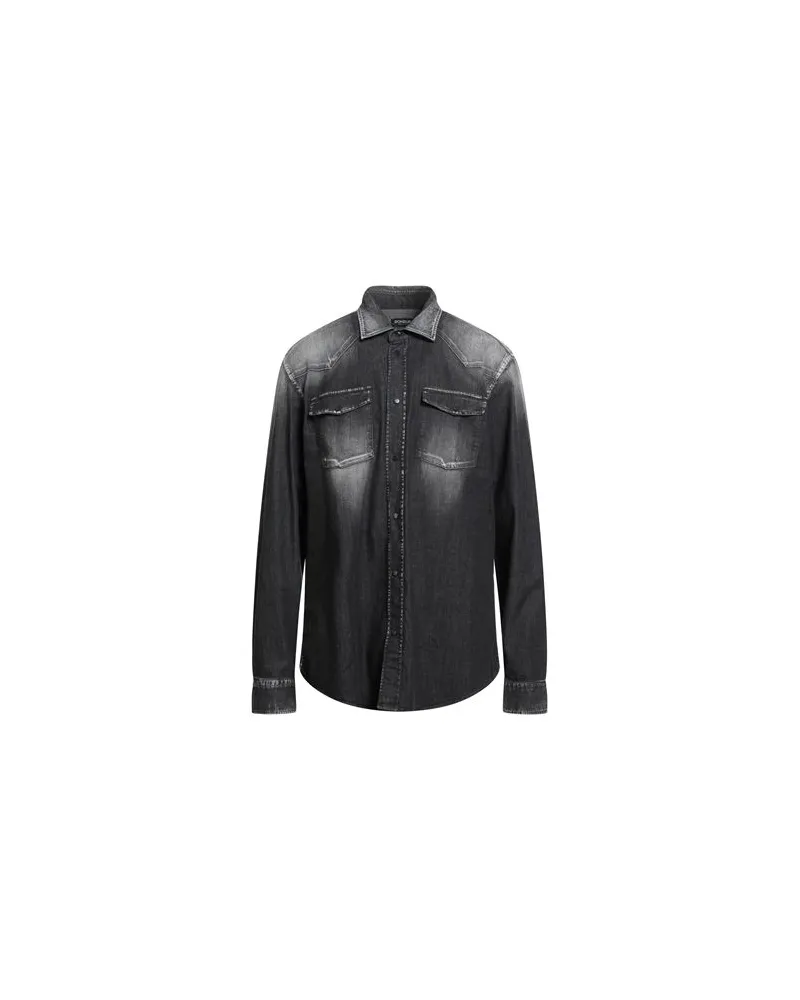 Dondup TOPS - Jeanshemdenauf YOOX.COM Schwarz