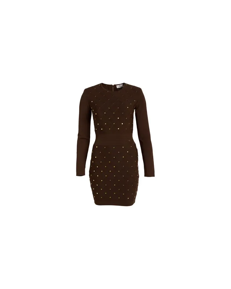 Elisabetta Franchi KLEIDER - Mini-Kleiderauf YOOX.COM Schokobraun