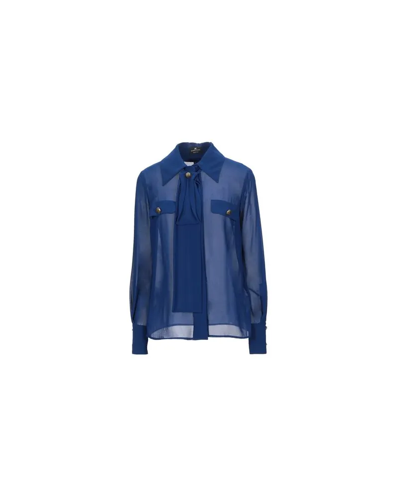 Elisabetta Franchi TOPS - Hemdenauf YOOX.COM Blau