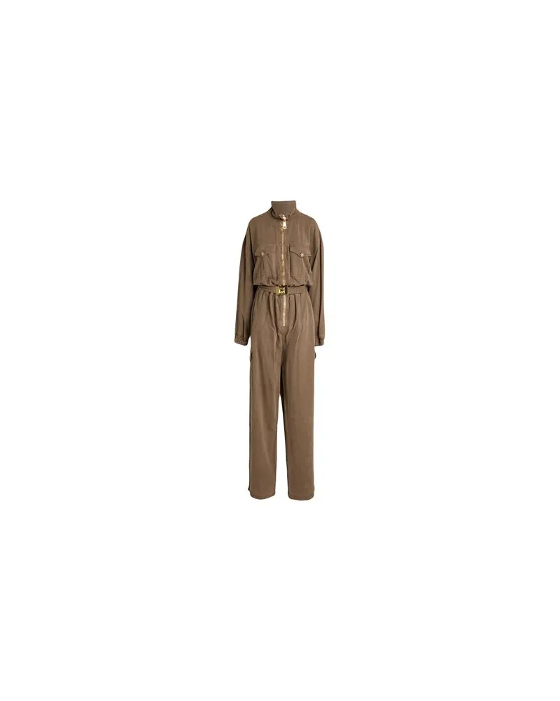 Elisabetta Franchi OVERALLS - Jumpsuitsauf YOOX.COM Braun