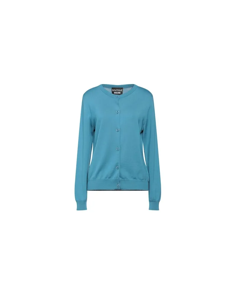 Moschino STRICKWAREN - Strickjackenauf YOOX.COM Azurblau