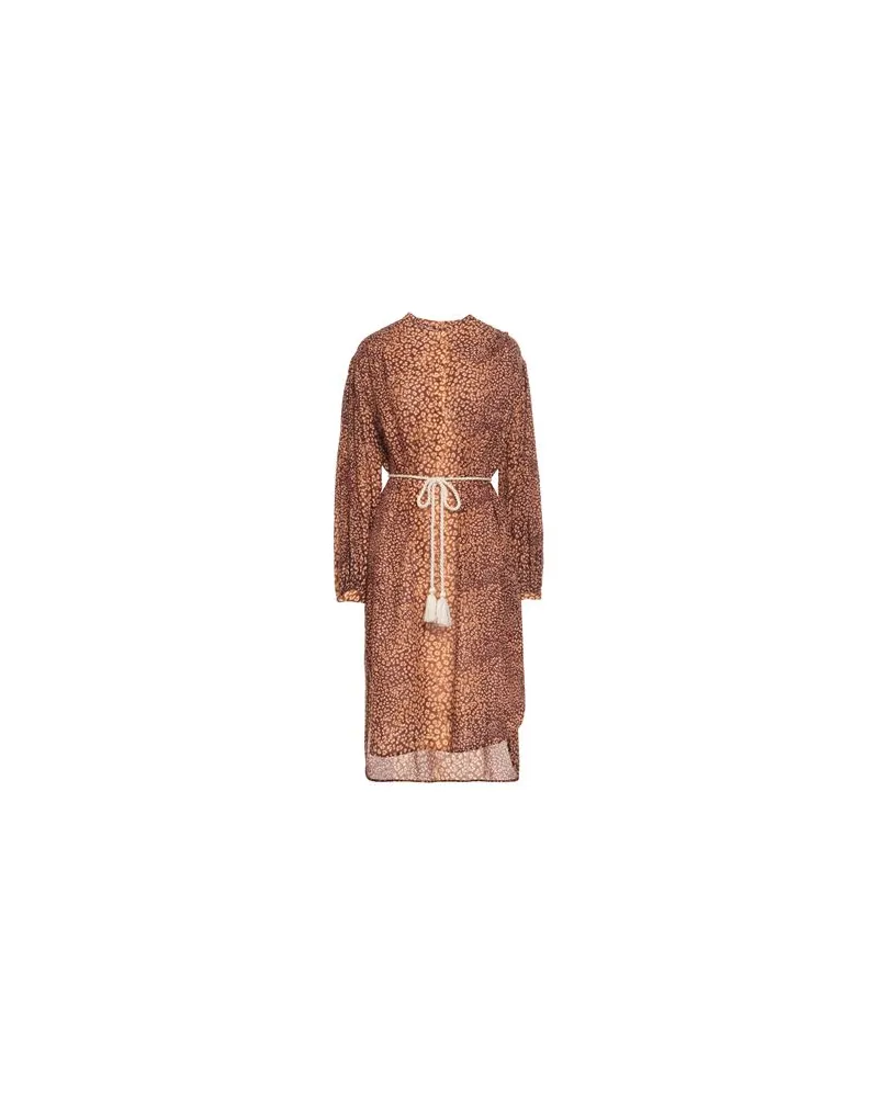Ulla Johnson KLEIDER - Midi-Kleiderauf YOOX.COM Braun