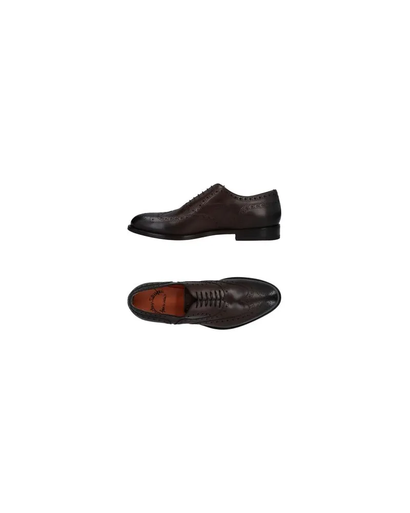 Santoni SCHUHE - Schnürschuheauf YOOX.COM Dunkelbraun