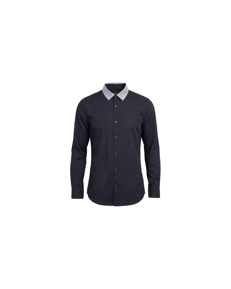 Armani Exchange TOPS - Hemdenauf YOOX.COM Nachtblau