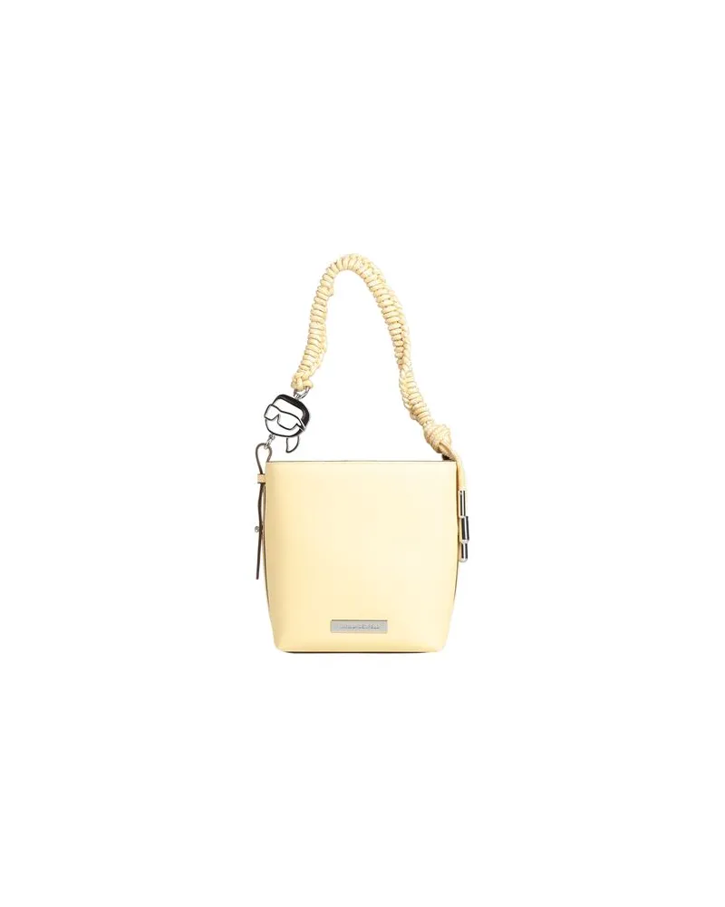 Karl Lagerfeld IKON SMOOTH ROPE SMALL BUCKET - TASCHEN - Handtaschenauf YOOX.COM Pastellgelb